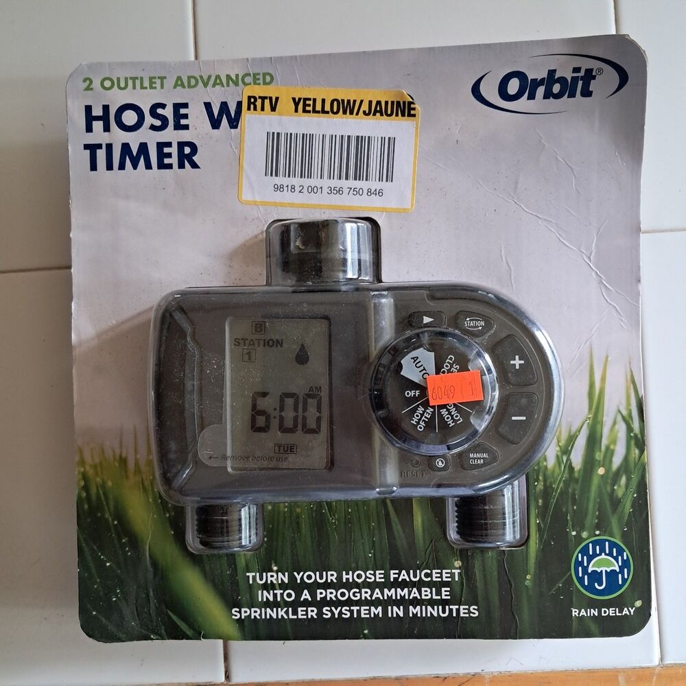 Orbit 56544 2-Outlet Hose Faucet Timer Used